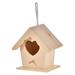 WINDLAND Small Bird House with Entrance & Perch for Outdoor Hanging Natural Wood Outside Garden Patio Decoration for Cardinals