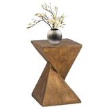 MOWENTA Outdoor Indoor Concrete Side Table Modern Lightweight Accent End Table for Living Room Garden Natural