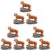 Micro Landscape Tiger Car Dashboard Decorations Mininature Figures 9 Pcs Dining Table Window Resin Ornament