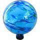 WEZHOU (16BFG04 Glow in The Dark Glass Gazing Globe - Decorative Glass Gazing Globe/Ball/Sphere Lawn Ornament for Gardens (10 Inch Blue)