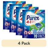 (4 pack) Purex 4-in-1 Laundry Detergent Pacs Mountain Breeze 70 Pacs