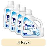 (4 pack) Purex Liquid Laundry Detergent Free & Clear 150 Fluid Ounces 115 Loads