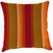 Jordan Manufacturing Sunbrella 16 x 16 Astoria Sunset Burgundy Stripe Square Outdoor Throw Pillow