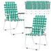 Zimtown 8 Pack Lawn Chair Set Patio Folding Web Outdoor Beach Chair Portable Camping Chair(Green)