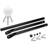 Studio Grill Parts Leg Kit - Weber Grill Part 65130 Replacement for BBQ Kettle Grill 22 Inch Weber Charcoal Grill with 19.5 Front Leg - Black