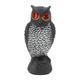 Owl Bird Deterrent Garden Statue Plastic Owl with Reflective Red Eyes Wear-Resistant Fake Owl Decoy for Outdoor Lawns Parks Courtyards Bird Repellent Ornament Cartoon Small Owl Figure