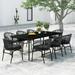 Perfect Furniture Sets 9 Piece Patio Dining Set Anthracite Outdoor Tables for Conversation Dining Outdoor Table and Chairs Anthracite