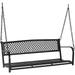 QIZONG Upgraded Metal Patio Porch Swing 660 LBS Weight Capacity Steel Porch Swing Chair for Outdoors Heavy Duty Garden Swing Bench for Gardens & Yards (Pattern 2)