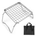 Nebublu Grill Steel Stove Stand Stainless Steel BBQ Wire Mesh Outdoor Picnic Stainless BBQ Net Firewood Stand Barbecue Pot Mesh Net Plate Pot BBQ Net Wire Mesh Net Firewood BBQ Wire Barbecue Pot BBQ