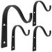 Flower Pots Outdoor 4 Pcs Basket Hook Wall-mounted Coat Hangers Shelf Plants Holder Bracket