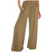 Akiihool Women s Pants Plus Size Stretch Golf Capri Pants for Women Casual Yoga Dress Work Capris with Pockets Workout Travel (Khaki XXL)