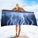 Oversized Beach Towel Lighting Print Extra Large Big Pool Swim Travel Soft Towel Blanket Camping Cruise Lounge Chair Cover Gift