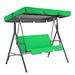 Garden Swing Chair with Canopy Waterproof Swing Top Cover Garden Swing Seat Canopy Replacement Sun Shade Awning Cover Outdoor Patio Swing Canopy Green M