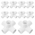 10 Pcs Water Pipe Elbow Pvc Fittings Tent Connectors Furniture Three-dimensional for DIY Garden Shelf