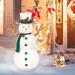 5FT Lighted Snowman Outdoor Christmas Pop-Up Christmas DÃ©cor with Build-in 200 LED Lights Collapsible Snowman with Top-Hat Scarf Christmas Decoration for Porch Lawn(5FT)