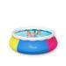 EVAJOY Swimming Pool Above Ground Pool Easy Set Blow Up Pool Kiddie Pool Inflatable Top Ring Swimming Pools for Adults Family Backyard Outdoor with Pool Cover 15ft*35in