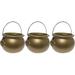 Cauldron - Mold Plastic Party Accessory - Candy Holder For Kids - Party Favors & Supplies - 8 Inch Gold (3/Pkg) Pkg/1