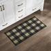 VHC Brands Black Check Indoor/Outdoor Rug Rect 17x36 Polyester Area Rug Accent Rug Floor Decor Black Check Collection Rectangle 17x36 Country Black