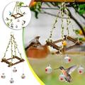 Tepsmf Hummingbird Feeders with Bird Swings 2024 New Bird Feeders for Outdoors Hanging Outdoors Garden Decor for Outside Charming Wind Chimes Hummingbird Feeders Garden Decor