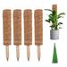 AVAIL Monkey Moss Pole -16 Inch Coir Totem Plant Support - 4 Coco Sticks for Climbing Indoor Potted Plants - Twist Ties - Train Monstera moss Pole for Plants Monstera Creepers Grow