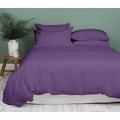 Kamas 3 Piece Solids Solid Oversized King Plum Duvet Cover Set 100% Egyptian Cotton 600 Thread Count with Zipper & Corner Ties Luxurious Quality