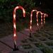 Christmas Candy Cane Lights Pathway Marker Warm White Lights LED Yard Lawn Pathway Markers Outdoor Blinking Candy Pathway Markers Christmas Indoor Outdoor Decoration Lights Batteries Operated