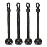 Uxcell 4 Pcs Ball Bungee Cords 3.1 Inch for Outdoor Camping Canopies Tarps Shades Black