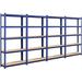 NLIBOOMLife 2 PCS 5-Tier Utility Shelves Metal Shelves Garage Shelving Unit Adjustable Garage Shelves Racks Heavy Duty Shed Shelving- Blue 35.5 x 12 x 71 Inch