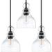 3 Pack 1 Light Hanging Indoor Kitchen Island Pendant Light 6.1 Blue Glass Pendant Ceiling Light Fixtures Brushed Nickel Finish Modern Farmhouse Dinning Over Sink