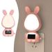 GNFQXSS Three-speed Stepless Dimming Remote Control Cute Mood Lamp Plug-in Charging Dual-purpose LED Lamp Bedside Lamp Bedroom Baby Feeding Night Lamp Pink