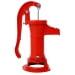 Durable Antique Pitcher Hand Water Pump Cast Iron Red Hand Well Pump 25ft Maximum lift Manual Water Transfer Pump Boost Fountain for Outdoor Yard Pond Garden Decoration Kit