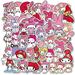 50 Pcs My Melody Stickers Pack Kitty White Theme Waterproof Sticker Decals for Laptop Water Bottle Skateboard Luggage Car Bumper Hello Kitty Stickers for Girls Kids Teens - B