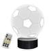 NANDIYNZHI Night Light Soccer 3D Night Light 3D Soccer Lamp 7 Color Change Decor Lamp with Remote Dim Timer Gifts for Christmas Birthday Boys Men Girls Neon Sign Led Lightsled Desk Lamp White