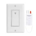 1 Gang Smart WiFi Wall Light Switch Timer Compatible with Alexa Google Home Voice Control Schedule Setting Durable Mechanical Button Remote Access Easy Installation For Lights Ceiling