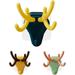 Deer Head Hooks Decorative Wall Key Holder Hooks Wall Hook Bathroom Kitchen Home Office Organizer 3Pcs