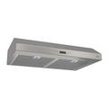 Broan-NuTone Glacier 30-inch Under-Cabinet 4-Way Convertible Range Hood with 3-Speed Exhaust Fan and Light 450 Max Blower CFM Stainless Steel