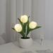 Danolapsi LED Table Lights Simulation Tulip Night Light Fake Flower Table Lamp Small Lamp Ornaments for Home Living Room Desktop Decor for Home Decor