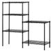 Cailailo Changeable Assembly Floor Standing Carbon Steel Storage Rack Black