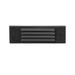 Outdoor Low Voltage Step Light Louvered Brass Faceplate Steel Box Black Finish Garden Patio Lighting