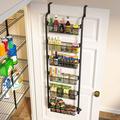 Tribesigns 6-Tier Over the Door Pantry Organizer Hanging Storage Door Organization 6x4.72 Width Baskets Black