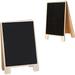 2pcs Painting Small Blackboard Table Top Easels for Painting Mini Chalkboard The Office Sign Tag Blackboard Message Sign Boardfor Food Cypress Black Vertical