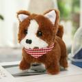 Stimulation Toy Dog with Battery Powered Plushy Toy Walking Barking for Children with Battery Powered Plushy Toy Walking Barking Singing Soft Durable Long Lasting 14 x 14 x 7 cm Stimulation Brown