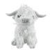Fridja 9.8 Highland Cow Stuffed Animal Fluffy Cow Stuffed Animal Cute Bull Stuffed Animal Cow Plush Toys for Home Decor Gifts Kids Adults White