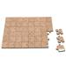 IVEI DIY Wood Sheet Craft - MDF Cutouts Puzzle with Craft Shape/Jigsaw Pieces - Plain MDF Puzzle Cutouts - 48 Puzzle Pieces for Painting Wooden Sheet Craft Decoupage Resin Art Work Decoration