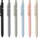 LINFANC 6 Pack Cute .. Gel Pens Retractable Quick .. Dry Gel Ink Pen .. Fine Point 0.5mm Black .. Ink Rolling Ball Gel .. Pens Smooth Writing Aesthetic .. Pens for Home School .. Office Supplies