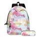 Apmemiss Gifts for Men Clearance Tie-Dyed School Bag Preschool Backpack High-Capacity Travelling Bag with Pencil Bag for Boys and Girls Lightweight Warehouse Clearance Sale