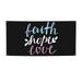 Faith Hope Love Christian Banner Backdrop Porch Sign Small Holiday Banners for Room Yard Sports Events Parades Party