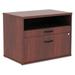 MOWENTA Open Office Desk Series 29.5 in. x19.13 in. x 22.88 in. 2-Drawer 1 Shelf Pencil/File Legal/Letter Low File Cabinet Credenza - Cherry