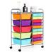 MOWENTA 15 Drawer Storage Drawer Cart Organizer Cart Office School Utility Cart Paper Organizer Rolling Storage Cart with Wheels