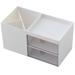 Outoloxit Desk Organizer Desk Organizers and Accessories Desk Storage Box Vanity Organizer Cosmetic Storage Organizer Makeup Organizer Desk Storage for Office White